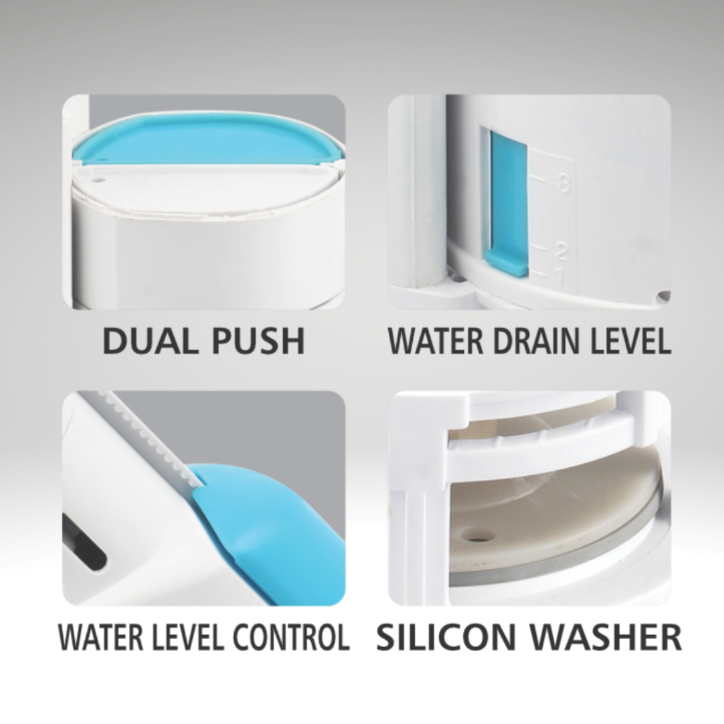 Commode Fitting Double Push 10